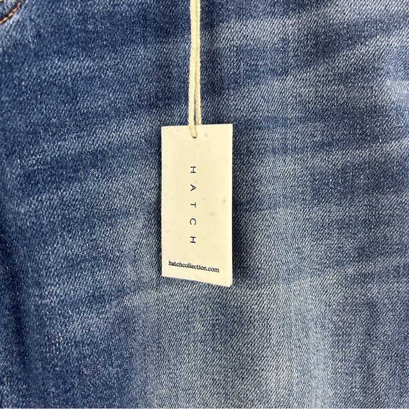 Hatch The Crop Denim Maternity Jeans Size 31 Under Belly Kick Flare Indigo - Picture 2 of 9